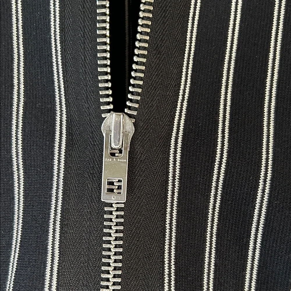 rag & bone Black and White Striped Jacket full zip XS - Picture 4 of 7